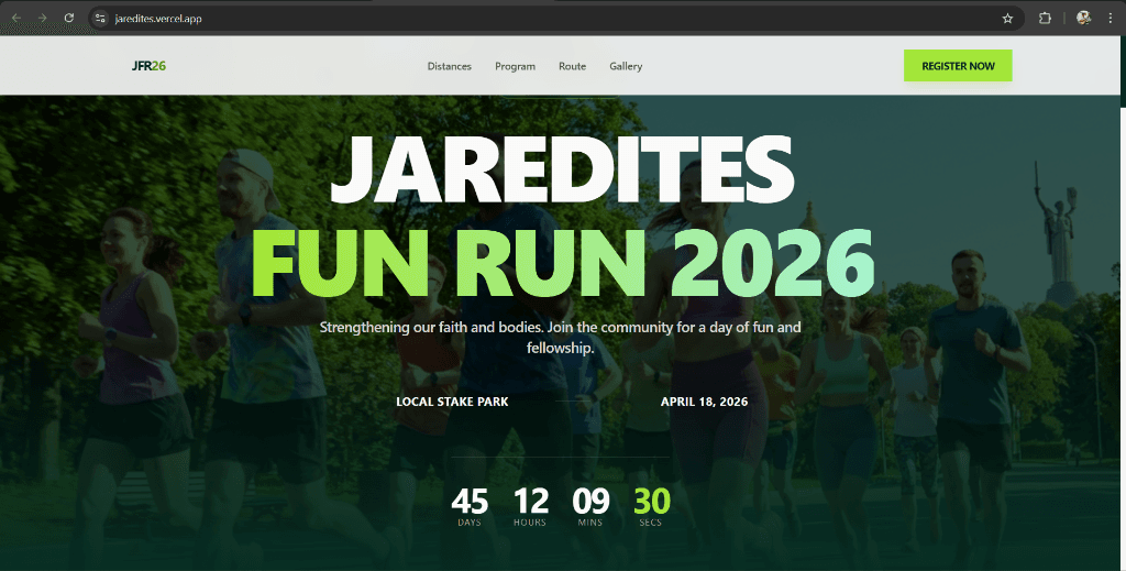 Jaredites Fun Run 2026